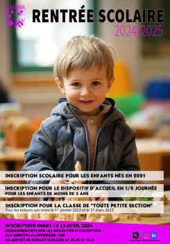 inscription rentrée Scolaire 2024